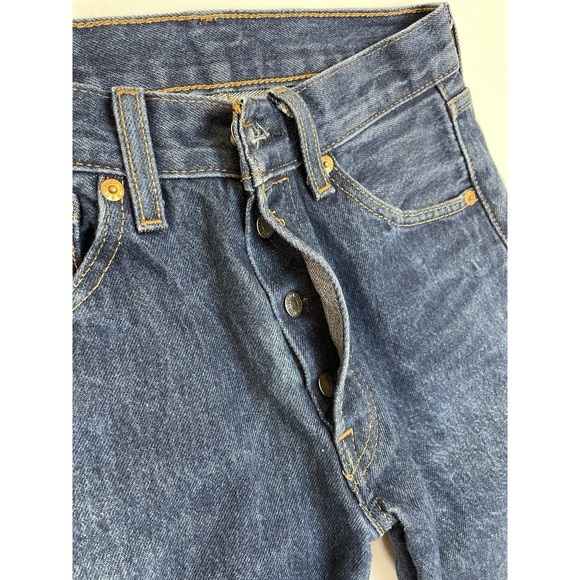 Levis 501 Men Jeans Button Fly 28x30 (measured) Medium Wash Straight Leg Regular - Picture 2 of 12